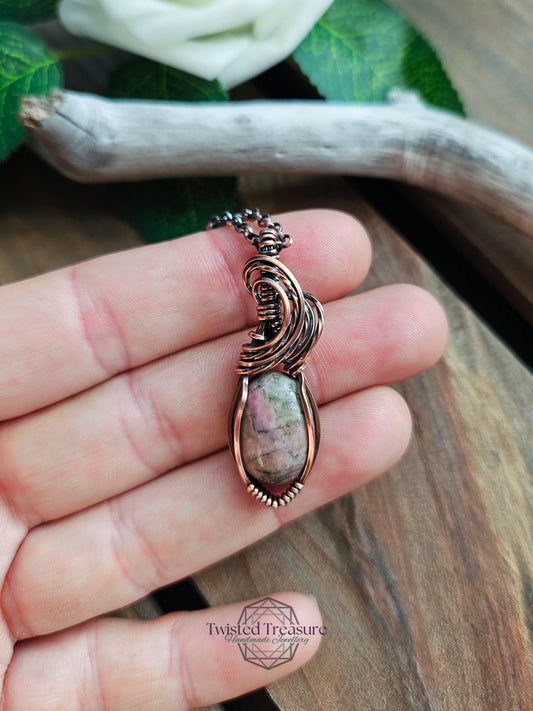 Rhodonite and Copper Necklace