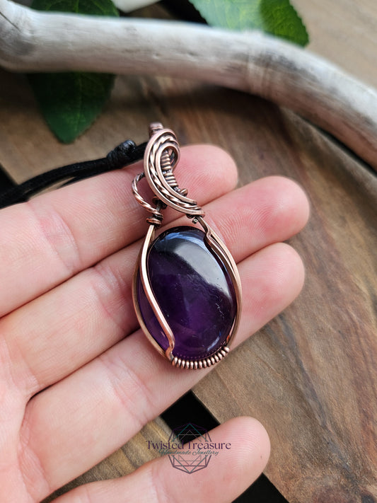 Amethyst and Copper Necklace