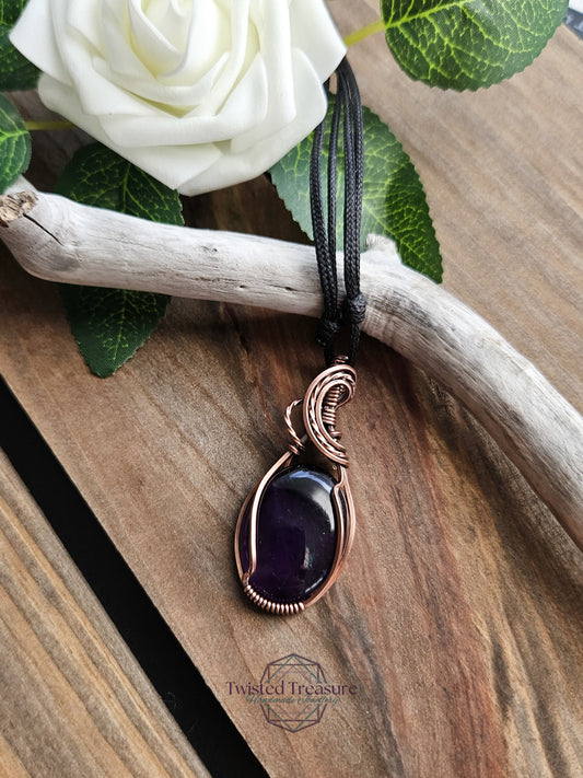 Amethyst and Copper Necklace