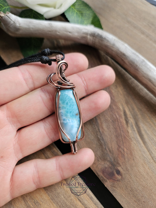 Larimar and Copper Necklace
