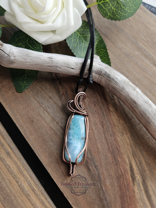 Larimar and Copper Necklace