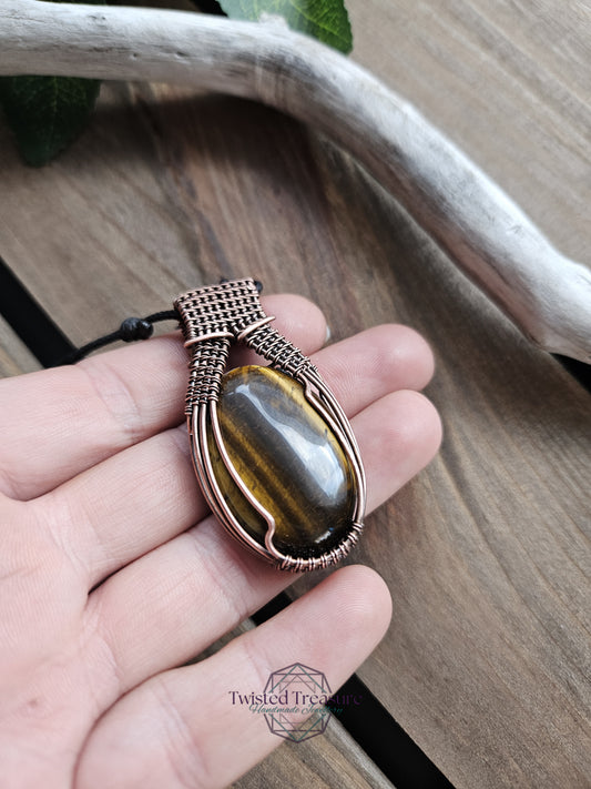 Tiger's Eye and Copper Necklace