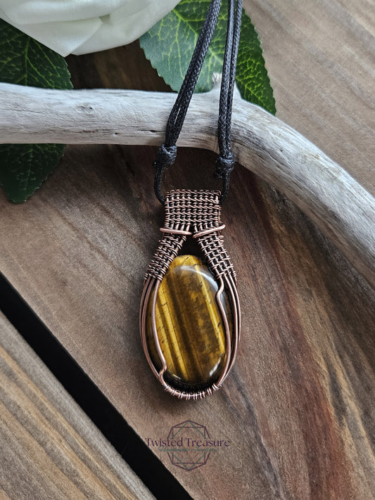 Tiger's Eye and Copper Necklace
