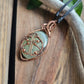 Prehnite and Copper Ladybird Necklace