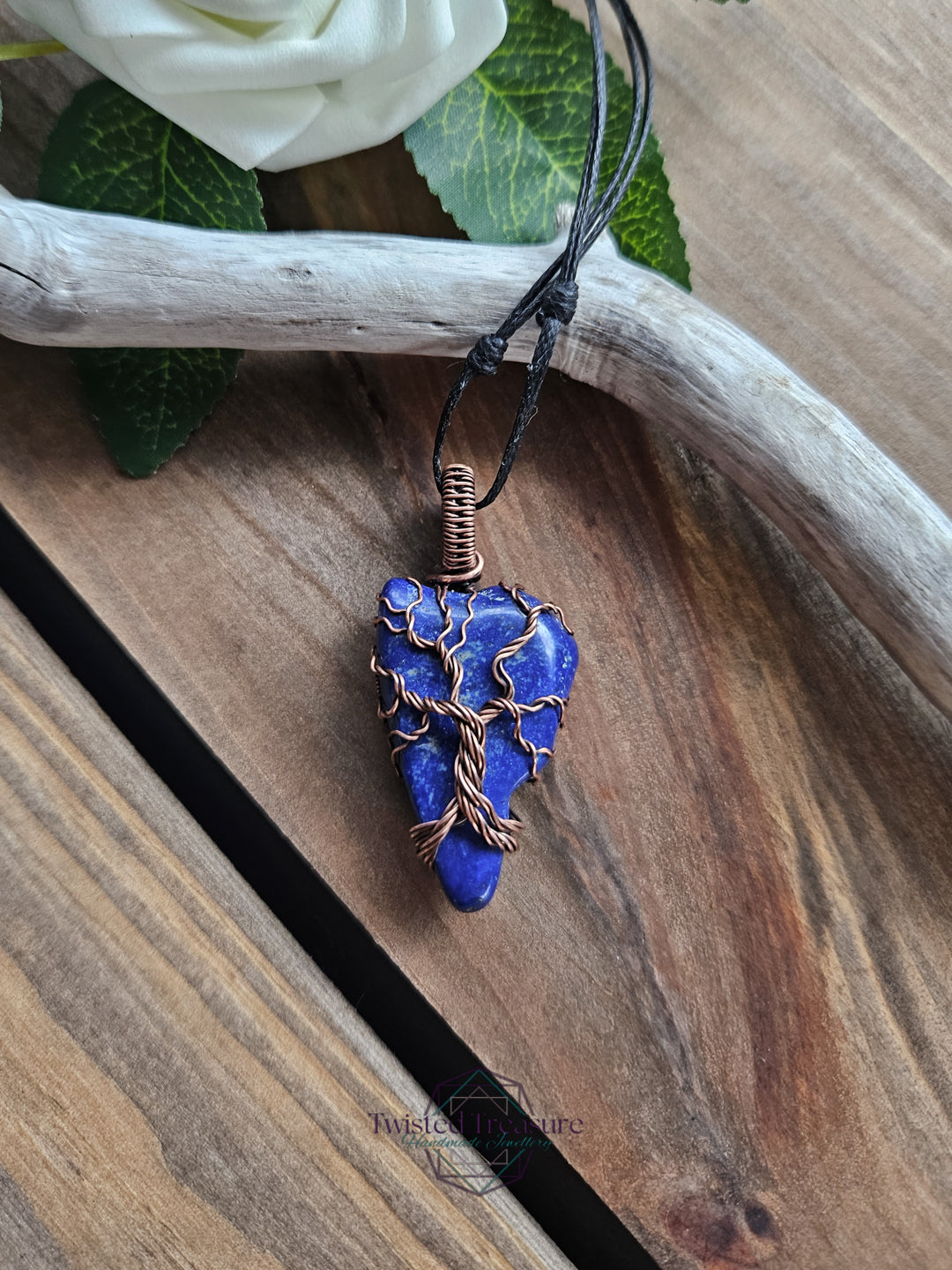 Lapis Lazuli and Copper Tree Necklace