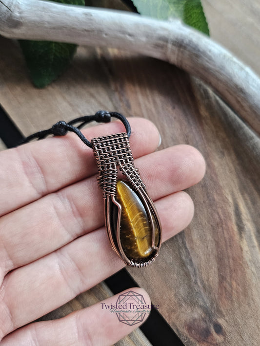 Tiger's Eye and Copper Necklace