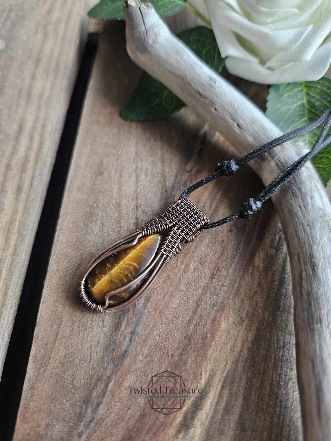 Tiger's Eye and Copper Necklace