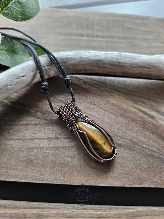 Tiger's Eye and Copper Necklace