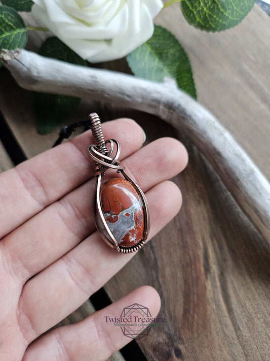 Red Jasper and Copper Necklace