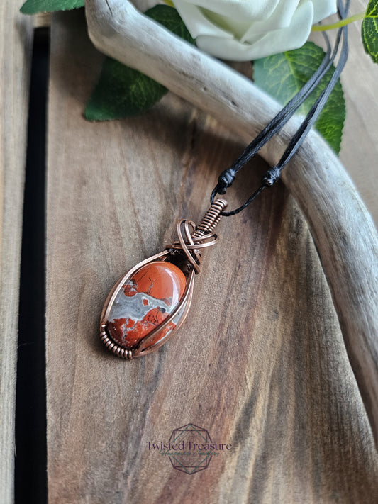 Red Jasper and Copper Necklace