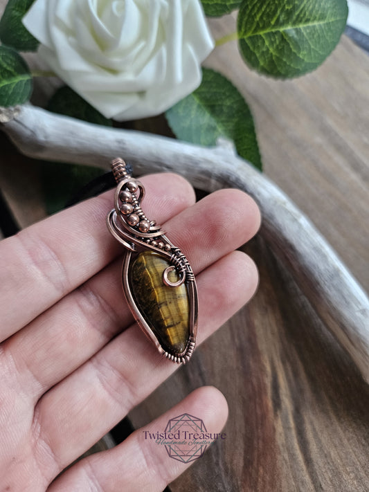 Tiger's Eye and Copper Necklace