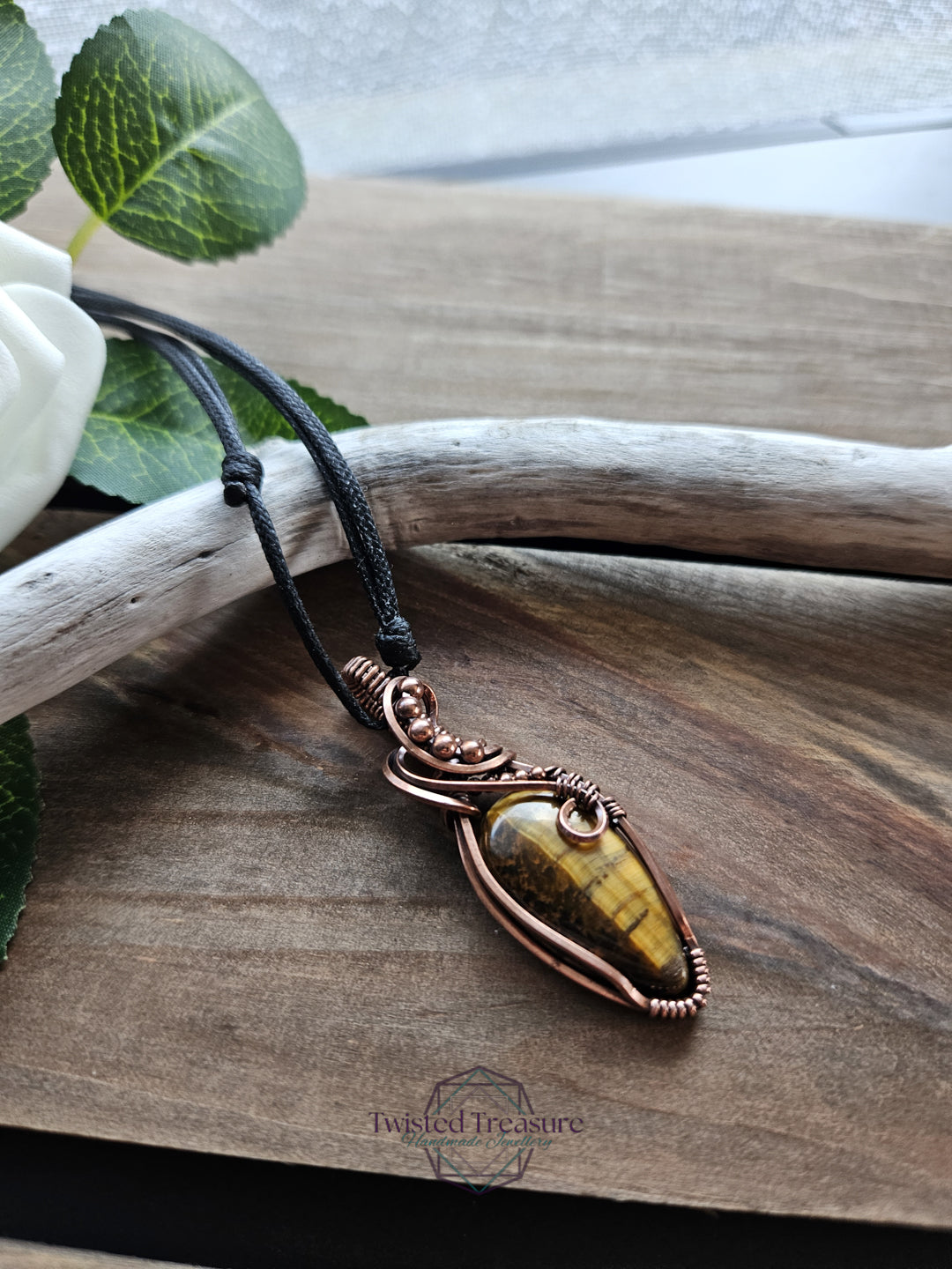 Tiger's Eye and Copper Necklace