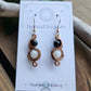 Copper 'Vortex' earrings - Tourmaline & Moonstone