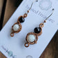 Copper 'Vortex' earrings - Tourmaline & Moonstone