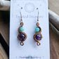 Copper 'Vortex' earrings - Amazonite & Amethyst