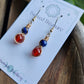 Bronze 'Alchemy' Earrings - Lapis & Carnelian