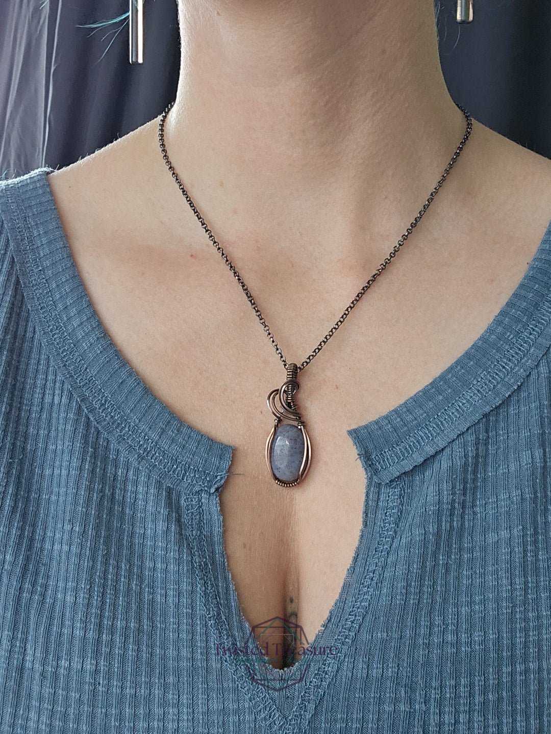 Indian Agate and Copper Necklace