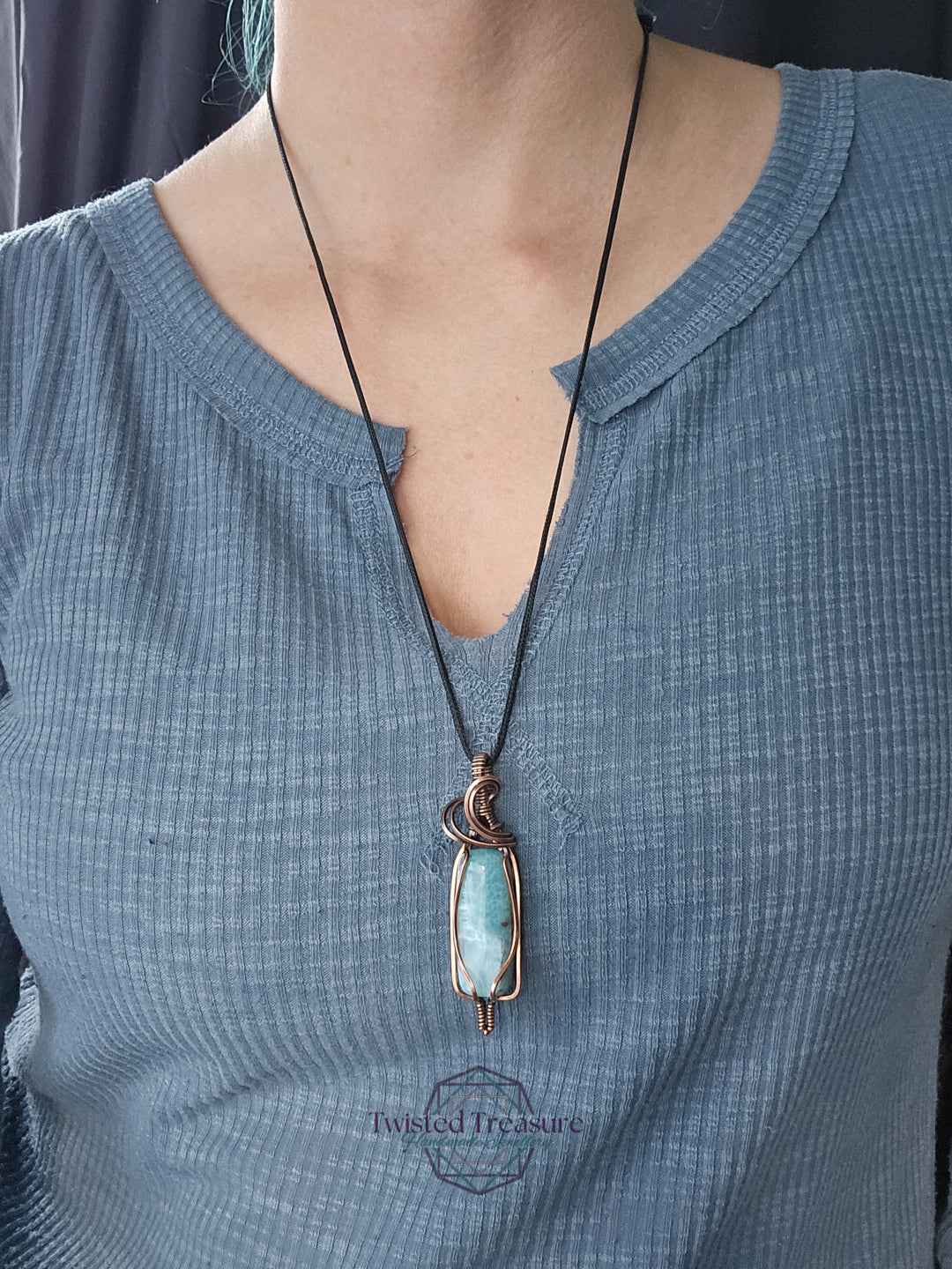 Larimar and Copper Necklace