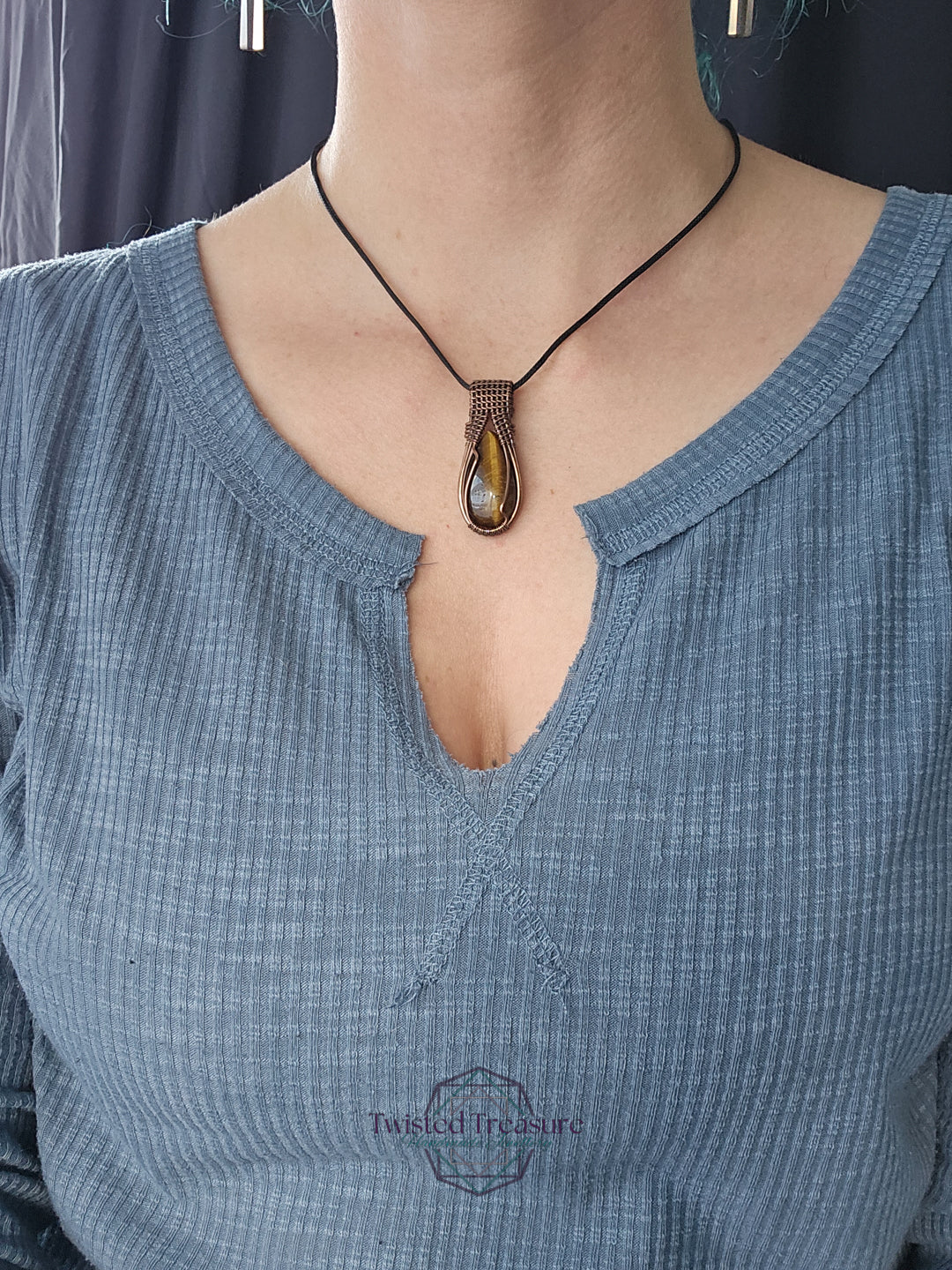 Tiger's Eye and Copper Necklace