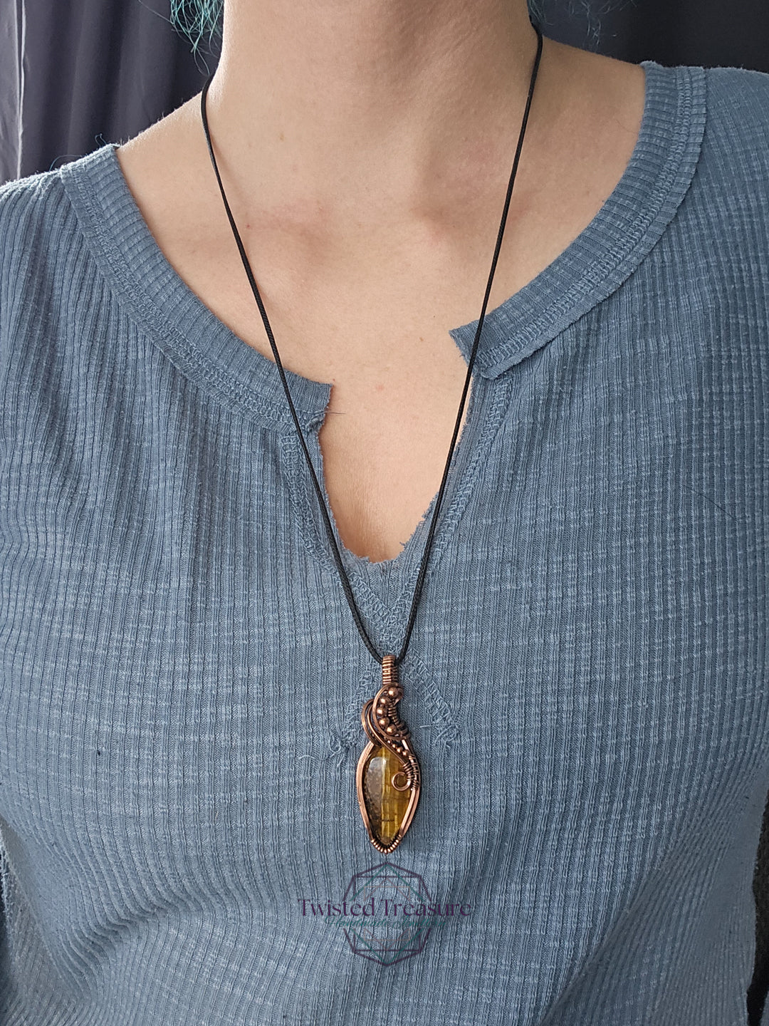 Tiger's Eye and Copper Necklace
