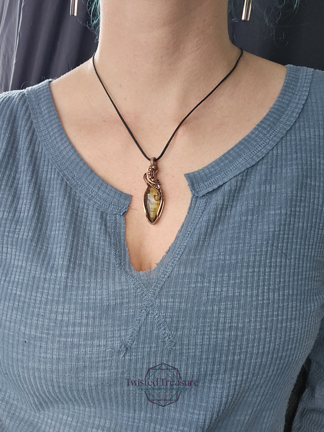 Tiger's Eye and Copper Necklace