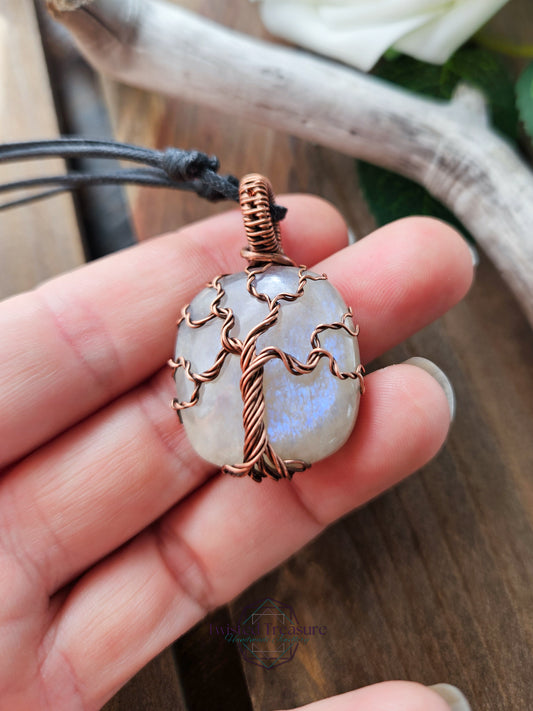 Belomorite and Copper Tree Necklace
