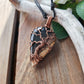 Fossilized Palm Root and Copper Tree Necklace