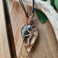 Fossilized Palm Root and Copper Tree Necklace