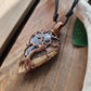 Fossilized Palm Root and Copper Tree Necklace