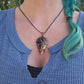 Fossilized Palm Root and Copper Tree Necklace