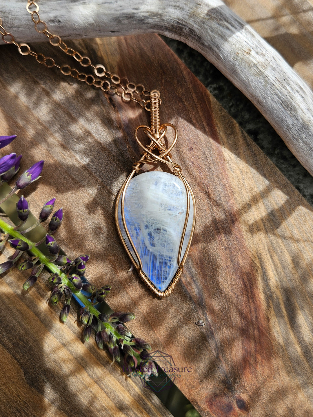 Moonstone and Bronze Necklace