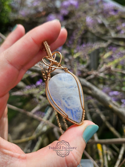 Moonstone and Bronze Necklace