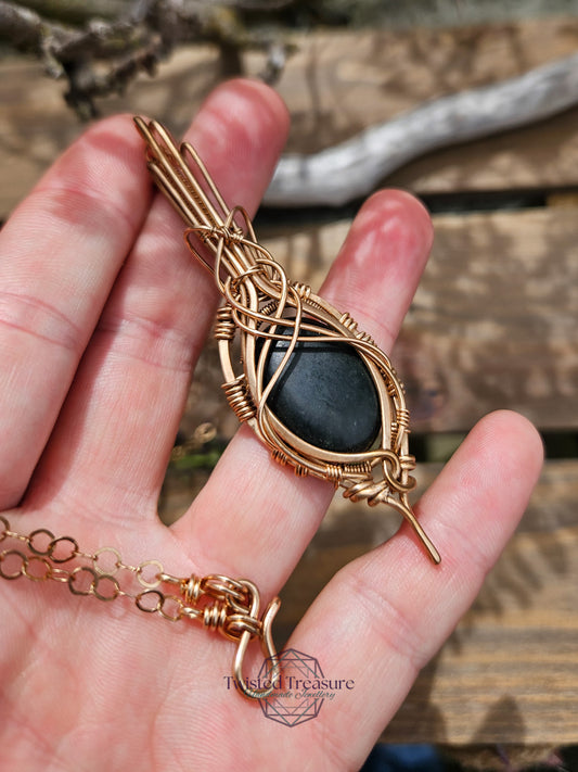 Jade and Bronze Necklace