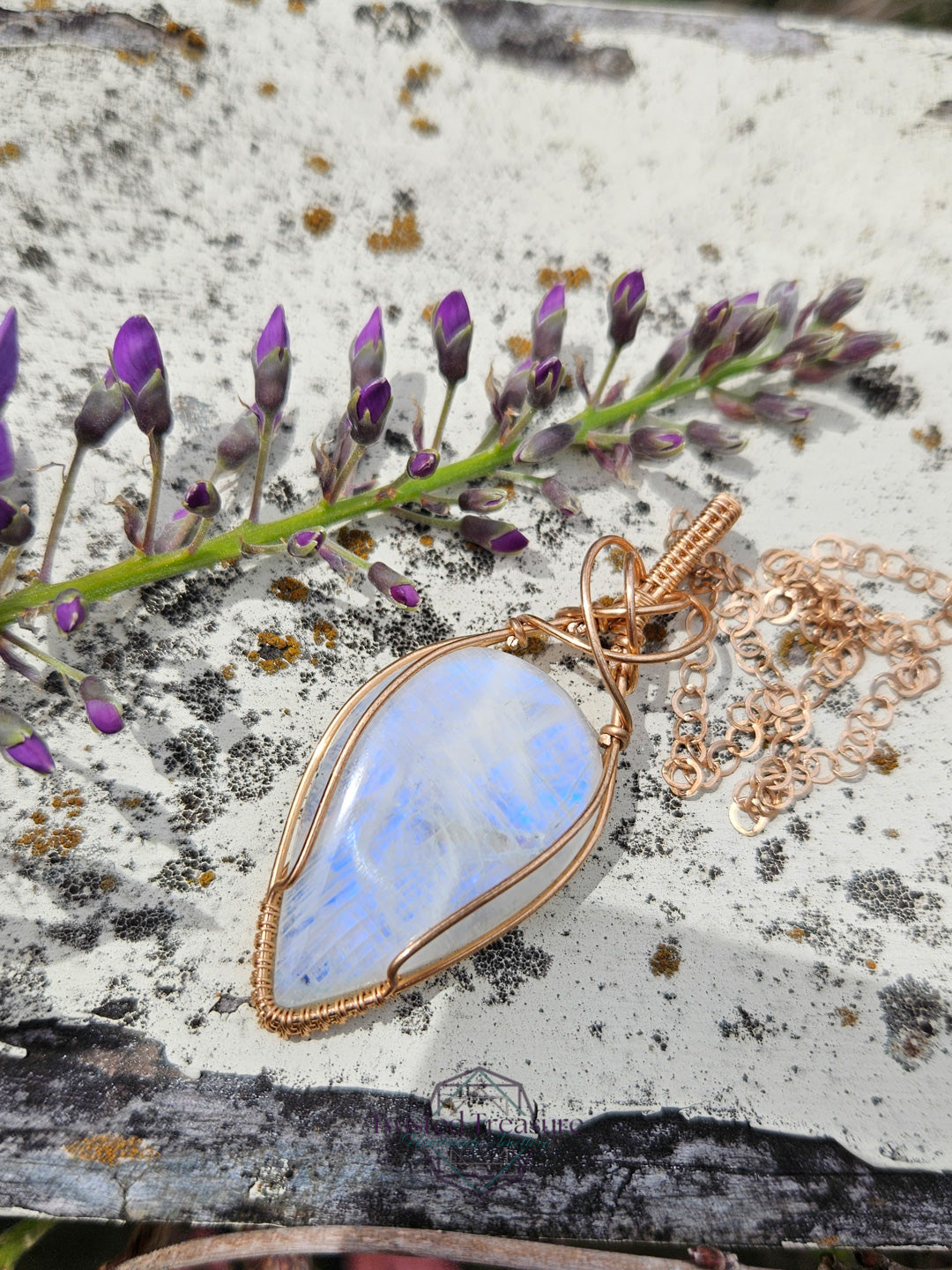 Moonstone and Bronze Necklace