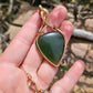 Nephrite Jade and Bronze Necklace