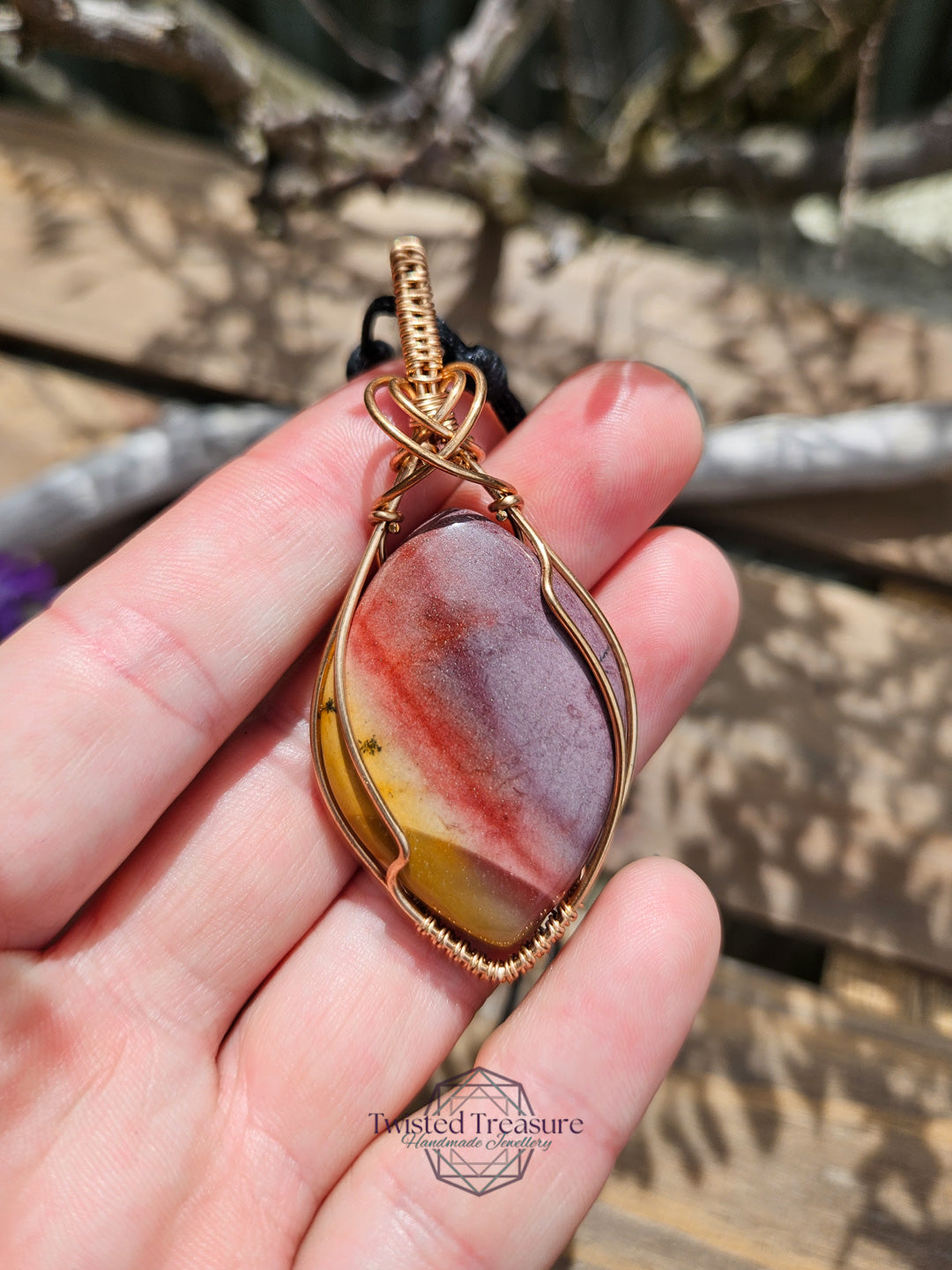 Mookaite and Bronze Necklace