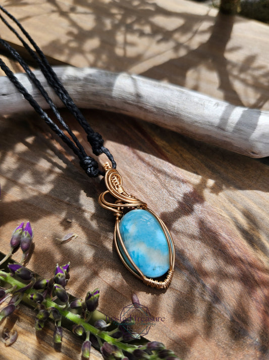 Larimar and Bronze Necklace