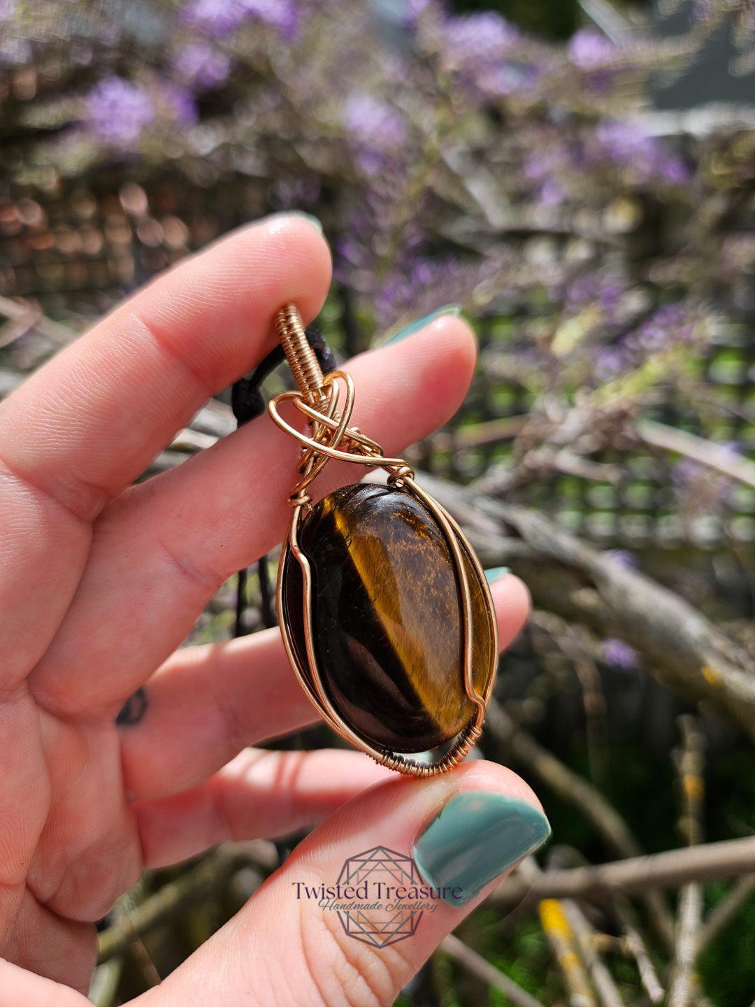 Tiger's Eye and Bronze Necklace