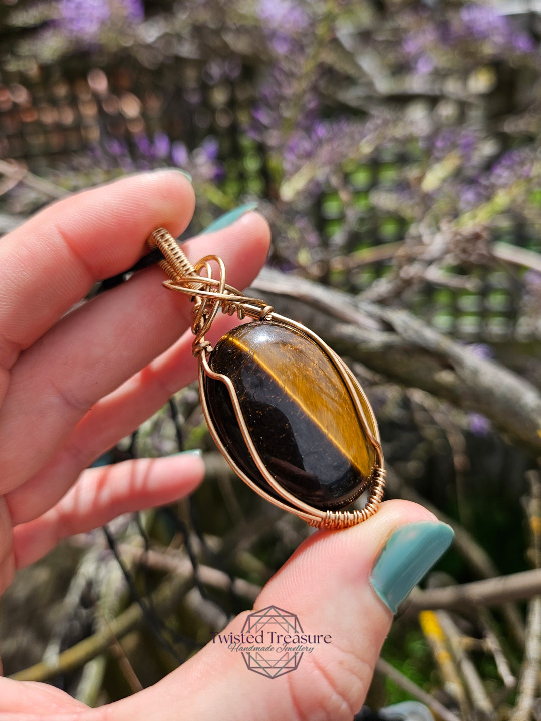 Tiger's Eye and Bronze Necklace