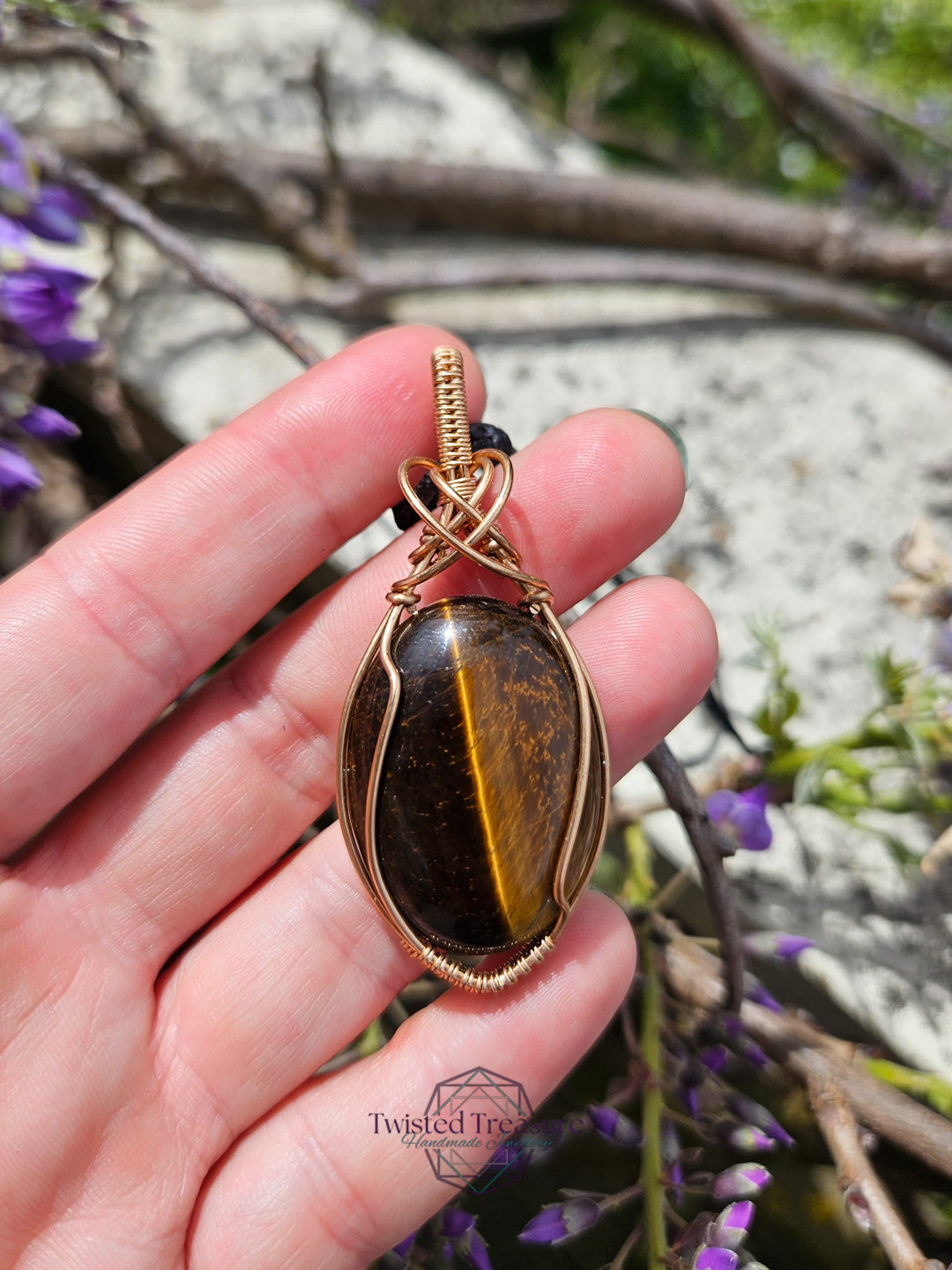 Tiger's Eye and Bronze Necklace