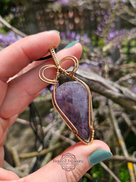 Amethyst and Bronze Necklace