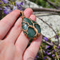 Green Aventurine and Bronze Tree Necklace