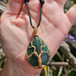 Green Aventurine and Bronze Tree Necklace