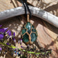 Green Aventurine and Bronze Tree Necklace