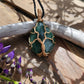 Green Aventurine and Bronze Tree Necklace