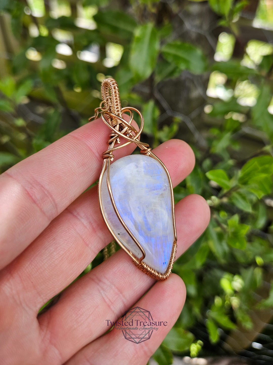 Moonstone and Bronze Necklace