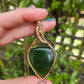 Nephrite Jade and Bronze Necklace