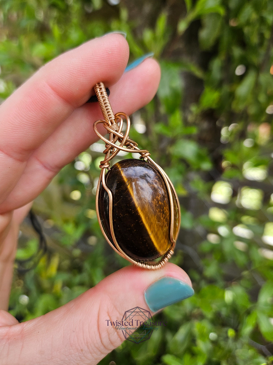 Tiger's Eye and Bronze Necklace