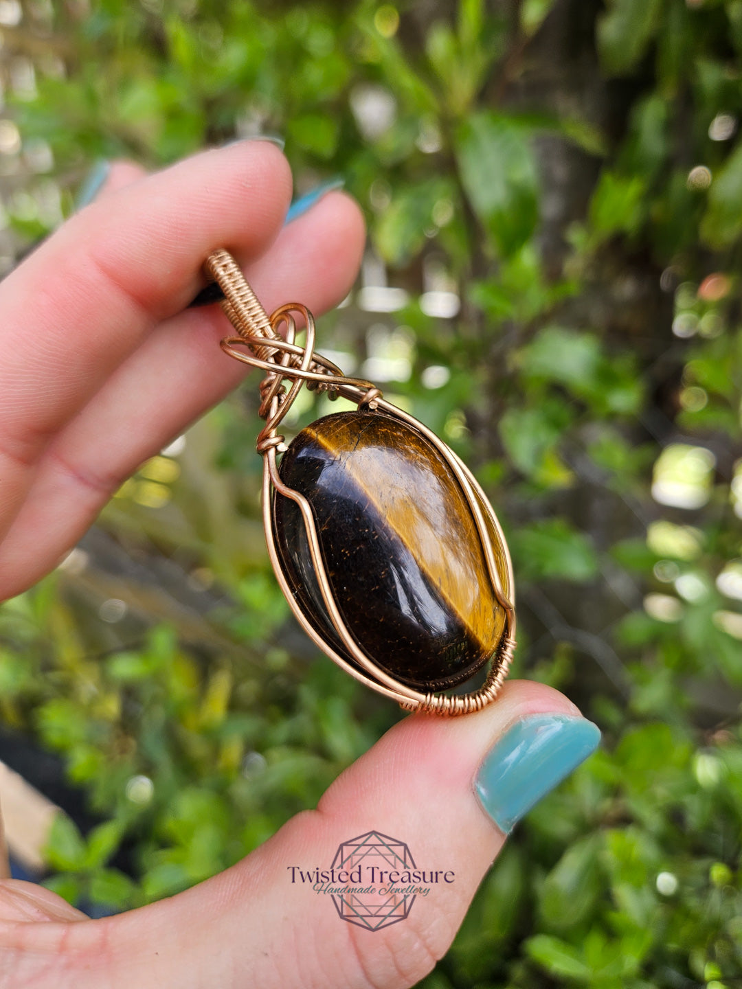 Tiger's Eye and Bronze Necklace