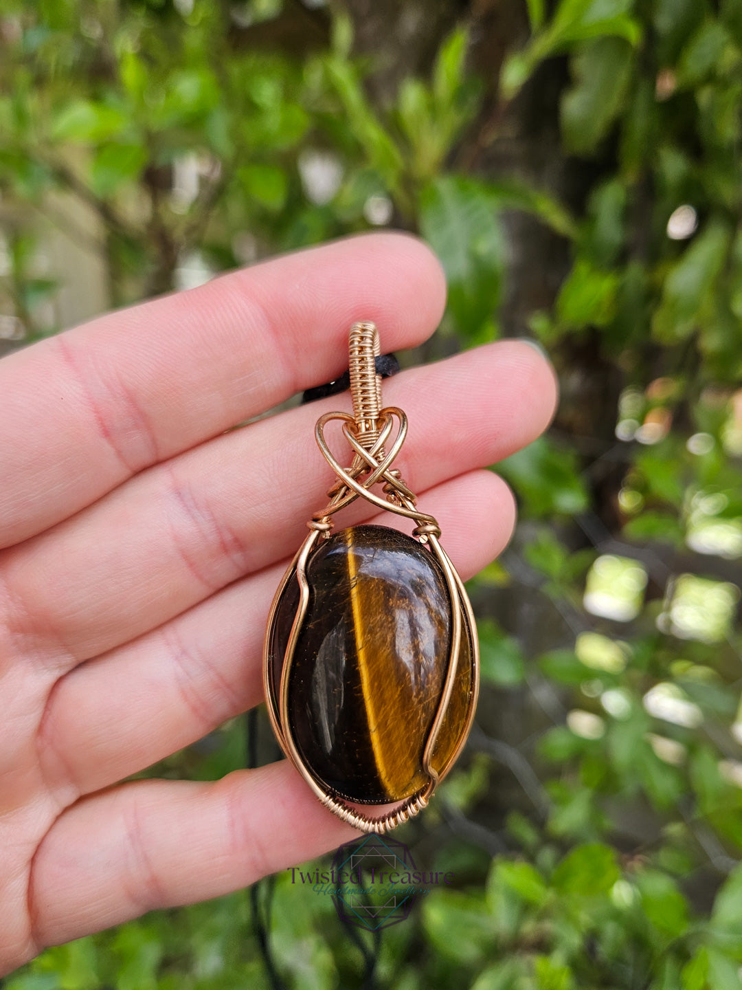 Tiger's Eye and Bronze Necklace